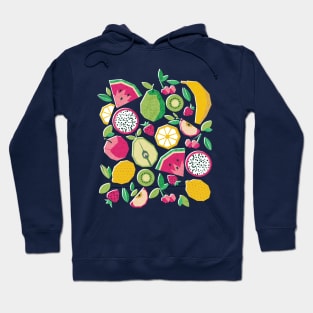 Paper cut geo fruits // print Hoodie